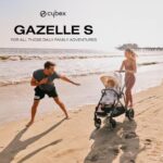 Cybex Gazelle S Stroller, Modular Double Stroller for Infant and Toddler, Includes Detachable Shopping Basket, Over 20+ Configurations, Folds Flat for Easy Storage, Lava Grey