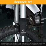 NICECNC Black Front Fork Sock 6″ Fork Seal Protectors,Upside Down Forks,37-50mm Fork Tube Compatible with V-Twin Sport Cruiser Adventure Touring Custom or Dual Sport Bike
