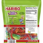HARIBO Gummi Candy, Twin Snakes Sweet & Sour Gummy Candy, 28.8 Ounce Resealable Party Size Stand Up Bag, Soft & Chewy Snacks, Assorted Fruity Flavors