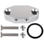 Podavelle LS Twin Turbo Dual 1/8 NPT 90 Degree Oil Feed Line Adapter Oil Supply Port Plate Sliver