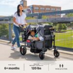 Radio Flyer Voya Stroller Wagon, 2 Seater Wagon Stroller for Kids with Low Sides, Baby Stroller Wagon, Double Stroller