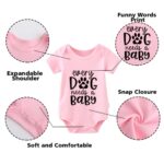 YSCULBUTOL Baby Twins Every Dog Needs a Baby Boy Clothing Baby Rompers Newborn Short Sleeve Toddler Clothing (pink every DG6m)