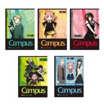 サンスター文具(Sun-Star Stationery) Showa 119469001 Spy Family Notebook, Campus Notebook, Pack of 5, A Ruled