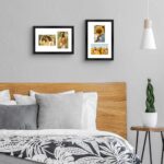 Golden State Art, 4×6 Collage Picture Frame – Solid Wood with Tempered Glass – 8×12 Multi Picture Frame – Displays (2) 4″x6″ Photos or One 8″x12″ Poster – Black Collage Wall Decor