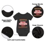 YSCULBUTOL Baby Twins Bodysuit Funny Ramen Outfit Noodle Funny Romper Baby Costume Jumpsuit Hat Bags（Black noodle 3M）