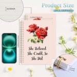 BNMBQKL 2Pcs Spiral Journal Notebook with 100 Pages, A5 College Ruled Hardcover Notebook for Office School Home,Twin-Wire Binding Notebook with Premium Thick Pape for Work and Study 8.46×6.22