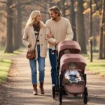 Double Stroller for Twins and Toddlers, Lightweight Aluminum Foldable Twin Stroller with Adjustable Backrest, Reversible Seat, 5-Point Harness, Storage Basket (Pink)