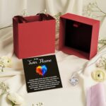 Jewelayer Twin Flame Necklace | Love Knot Pendant Necklace | Soul Connection Jewelry | Spiritual Gift with Message Card for Your Twin Flame