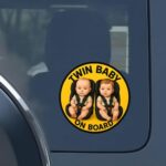 2 PCS Baby on Board Car Safety Sign – Waterproof Removable Decal for Car, Truck, Motorcycle,Vehicle Window- Child Safety Warning Sticker(A-212)